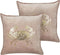 SEAPEN - Sierkussen set van 2 - Taupe - 45 x 45 cm - Fluweel