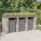 vidaXL - Schanskorf - voor - vuilnisbak - 192x91x120 - cm - gegalvaniseerd - ijzer