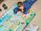 SEBEN - Kindervloerkleed - Groen - 80 x 150 cm - Polyester