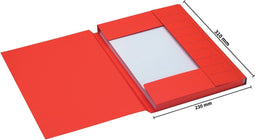 Secolor Dossiermap A4 - pak 25 stuks - rood