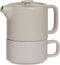 Secret de Gourmet 3 in 1 Theepot + Kopje + Onderzetter Keramiek - Nude Rose