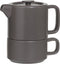 Secret de Gourmet 3 in 1 Theepot + Kopje + Onderzetter Keramiek - Taupe