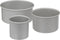 Secret de Gourmet Cakevormen hoge rand 10/15/20x10cm - Set van 3 - Zilver