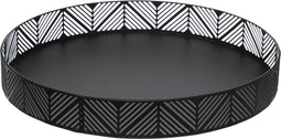 Secret de gourmet Dienblad zwart 30 cm - Serveer blad - Opdienblad - decoratieve schaal