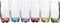 Secret de Gourmet Drinkglazen - 6 stuks - waterglazen - 380 ml - kleurenmix