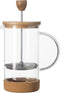 Secret de Gourmet French press cafetiere - glas/bamboe - 600 ml