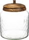 Secret de Gourmet Glazen voorraadpotten met houten deksel - 150153 - Decoratief & Met deksel