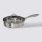Secret de Gourmet - Hapjespan met deksel - Alle kookplaten/warmtebronnen geschikt - zilver - Dia 24 cm