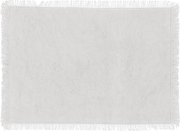 Secret de Gourmet Maha Placemat katoen met franjes - Set van 4 stuks - 45x30cm - Wit