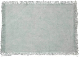 Secret de Gourmet Maha Placemat katoen met franjes - Set van 4 stuks - 45x30cm - Mintgroen