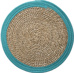 Secret de Gourmet onderlegger Happy Pop Set van 4 - Mint - Gevlochten riet - Tafelonderlegger - Placemat