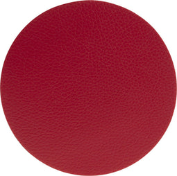 Secret de Gourmet onderzetter in lederlook - 12 stuks - Glasonderzetter - D10 cm - Rood