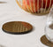 Secret de Gourmet Onderzetters voor glazen - 6x stuks - metallic goud - metaal - 10 x 10 cm - luxe