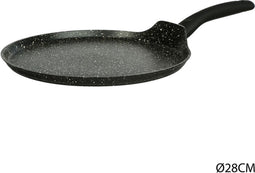 Secret de Gourmet - Pannenkoekenpan - Alle kookplaten/warmtebronnen geschikt - zwart - Dia 28 cm