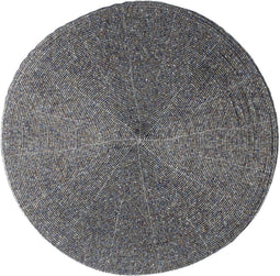 Secret de Gourmet Placemat parels Grijs - Rond - Dia 35 cm - Onderlegger