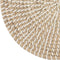 Secret de Gourmet Placemat rond riet - Dia 35 cm - Onderlegger - wit met naturel