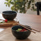 Secret de Gourmet Poke bowl Jade 2 stuks - Met eetstokjes - Aardewerk - Kom