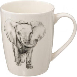 Secret de Gourmet Safari mok 36cl - Afrikaanse dieren - Zwart/Wit