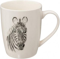Secret de Gourmet Safari mok 36cl - Afrikaanse dieren - Zwart/Wit
