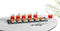 Secret de Gourmet Serveerplank/amuse/aperitief hapjes - leisteen/porselein - wit - voor 6x personen - 19-delig - keuken/tafelen