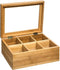 Secret de Gourmet Theedoos - 6-vaks - bamboe hout - 22 x 15 cm - theekist
