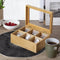 Secret de Gourmet Theedoos - 6-vaks - bamboe hout - 22 x 15 cm - theekist