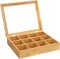 Secret de Gourmet Theedoos - 6-vaks - bamboe hout - 22 x 15 cm - theekist