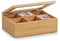 Secret de Gourmet Theedoos - 6-vaks - bamboe hout - 22 x 15 cm - theekist