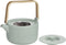 Secret de Gourmet Theepot in keramiek met bamboe 80cl - Handvat, zeef, filter - Mint