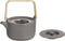 Secret de Gourmet Theepot in keramiek met bamboe 80cl - Handvat, zeef, filter - Taupe