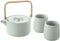 Secret de Gourmet Theepot met 2 kopjes - Groen - 50cl + 20cl - Klein theepotje - Keramiek
