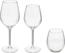 Secret de gourmet Volta glazen set van 12 stuks - Transparant