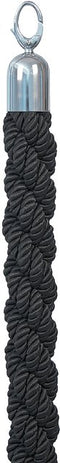 Securit - Afzetkoord 150cm zwart met chroome knop | 5 stuks