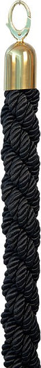 Securit - Afzetkoord 150cm zwart met goudkleurige knop | 5 stuks