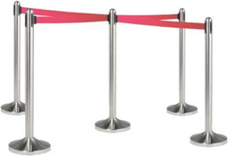 Securit afzetpaal | RVS | Rode trekband