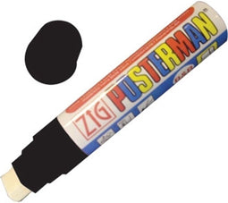 Securit Zig Posterman Weerbestendige Krijtstift Zwart 15mm - Y983