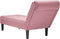 vidaXL - Chaise - longue - met - kussen - en - rechterarmleuning - fluweel - roze