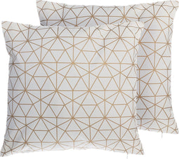 SEDUM - Sierkussen set van 2 - Wit - 45 x 45 cm - Katoen