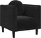 Fauteuil met kussen fluweel zwart