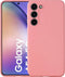 Celly Cromo Siliconen hoesje - Geschikt voor Samsung Galaxy A35 - TPU Back Cover - Microfiber - Roze