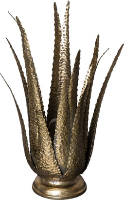 PTMD Tyrza Aloe Vera Tafellamp - 22 x 22 x 40 cm - Metaal - Goud