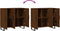 vidaXL - Dressoir - 90x34x80 - cm - bewerkt - hout - bruin - eikenkleur