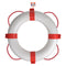 Seilflechter Reddingsboei - Ø 600 mm - Wit - Rood