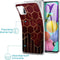 iMoshion Hoesje Geschikt voor Samsung Galaxy A51 Hoesje Siliconen - iMoshion Design hoesje - Goud / Rood / Brick Red Honeycomb