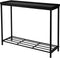 Pro Garden Plantenrek/plantentafel - zwart - metaal - 75 x 23 x 60 cm - binnen en buiten - hoge tafel