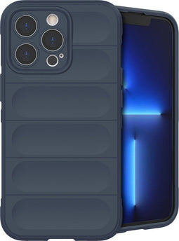 iMoshion Hoesje Geschikt voor iPhone 13 Pro Hoesje Siliconen - iMoshion EasyGrip Backcover - Donkerblauw