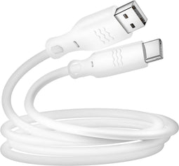 Just Green - USB A naar USB C recyclebare kabel 1,2 m 3A - Wit