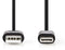 Nedis CCGB60600BK01 - USB-C naar USB A Kabel - 10cm - Zwart
