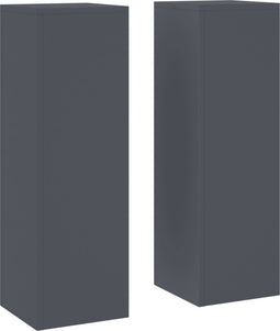 vidaXL - Buiten - Plantenstandaarden - Pilaren - 2 - stuks - Anthraciet - 24x24x75 - cm - Staal