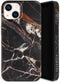 Selencia Aurora Fashion Backcover geschikt voor de iPhone 13 - Duurzaam hoesje - 100% gerecycled - Zwart Marmer